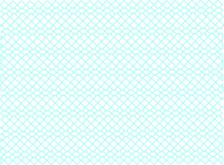 Minimalist Cyan Wire frame Diamond Grid Line Pattern on transparent background