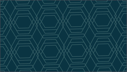 Seamless blue hexagon geometric pattern with clean lines forming a modern mosaic wallpaper design