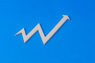 Money symbol with an upward arrow