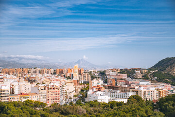 Fototapeta premium Views to Alicante city from Santa Barbara Castle, Valencian Community, Spain