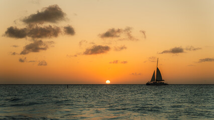 sailboat at sunset © fatt