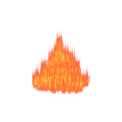 Realistic orange fire flame isolated on transparent background. 