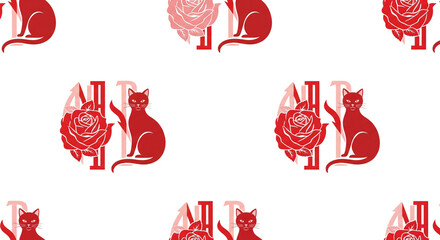 set of red and white ribbons