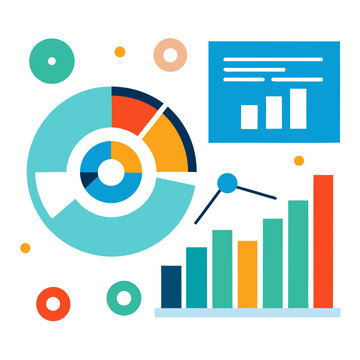 Colorful data analytics infographic elements