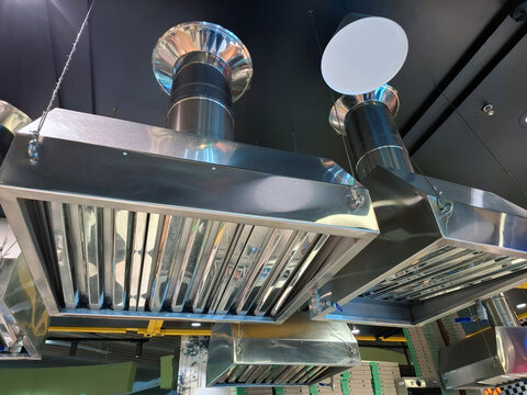 Stainless steel hoods for industrial ventilation systems