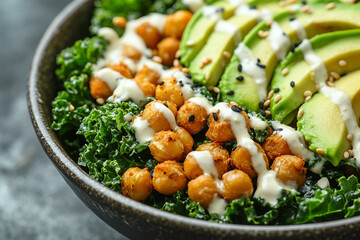 Colorful fresh fennel salad with orange slices, pomegranate seeds, herbs and greens for spring or summer healthy eating