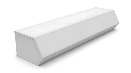 Naklejka premium White rectangular shoe box with angled lid white shoe box rectangular box shoe packaging product display