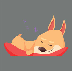 Cute and simple dog logo sticker