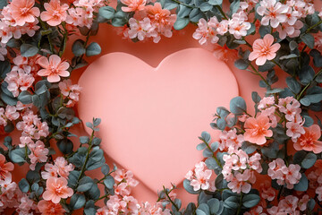 Abstract heart pattern on geometric textured background for Valentine wallpaper, generative ai