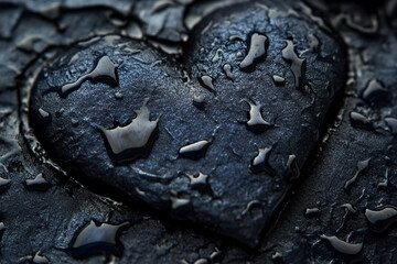 Abstract heart pattern on geometric textured background for Valentine wallpaper, generative ai