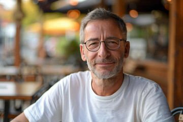 Young man enjoying a party in the backyard made generative ai