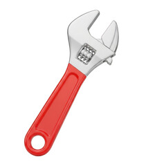 Obraz premium 3d rendered red-handled adjustable wrench