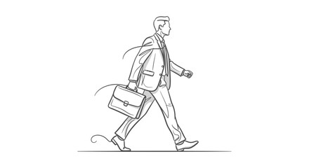 determined businessman walking with a briefcase symbolizing career progression professional ambition and the journey towards success