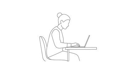 poor posture computer user at a desk illustrating neck and back pain from prolonged screen time vital for ergonomic health content.