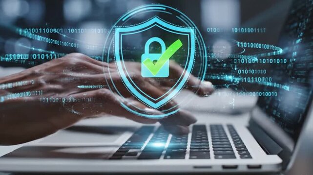 Cyber Security Shield Animation &ndash; Data Protection, Online Privacy & Digital Safety