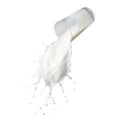 milk coming out of falling glass
