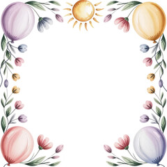 Colorful hand-drawn summer landscape