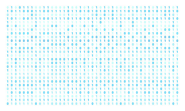 Abstract binary numbers overlay on a transparent background.