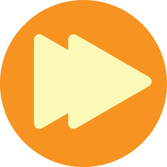 orange circle play button icon with white triangle