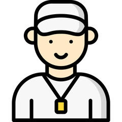 Obraz premium coach icon illustration design with filled outline