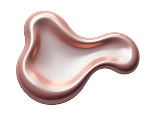 Obraz premium A single metallic object sits on a clean white background