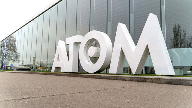 Moscow, Russia, September 04, 2025: ATOM Pavilion at the VDNH exhibition in Moscow