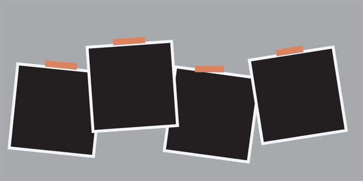 4 photo collage template. vector illustration, new collections