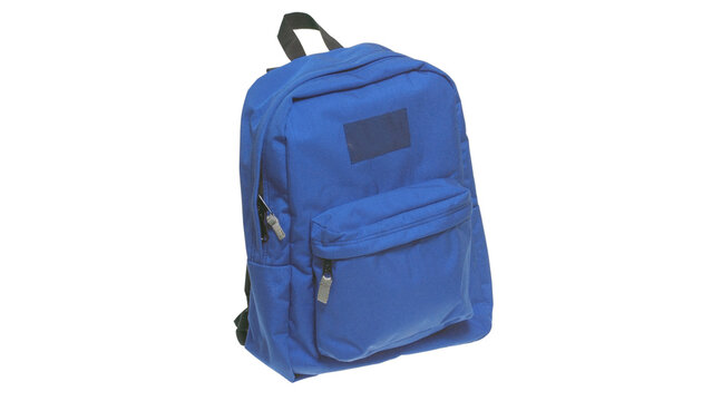 Stylish Royal Blue Backpack with Zippers and Pockets
