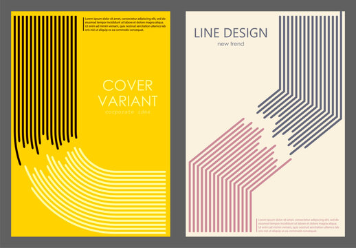 Circle design. A set of colored cover pages for a book, a catalog magazine. A template for a banner, poster and brochure. An abstract version of modern design