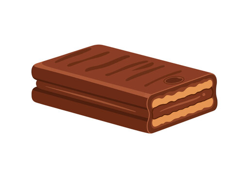  Tim Tam Chocolate Biscuit Icon Australian Cookie Treat Wafer Australia Day Vector Illustration