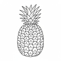 Fototapeta premium Whole_pineApple_Coloring_Page 