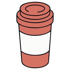 Takeaway Coffee Cup Vector Illustration