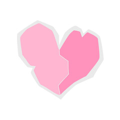 tear paper shapes heart 