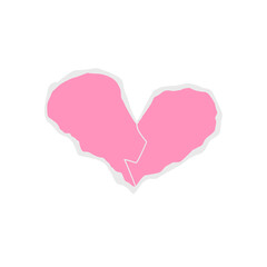 tear paper shapes heart 