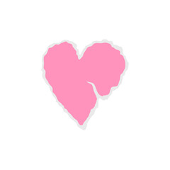 tear paper shapes heart 