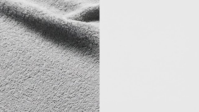 Close up soft gray fabric texture moving with light and shadow in a dynamic abstract visual