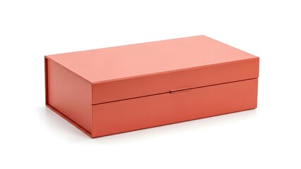 Red shoe box with lid rectangular