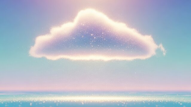 Single cloud in sky Background 