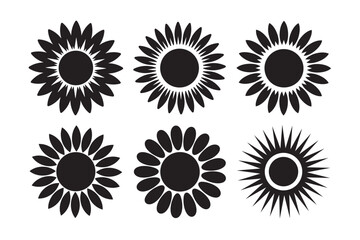 Geometric Sunburst Flower Collection