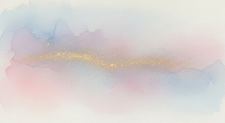 Soft pastel gradient with golden accent