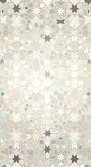Intricate geometric mosaic pattern in neutral tones with star and diamond shapes creating a sophisticated and elegant background