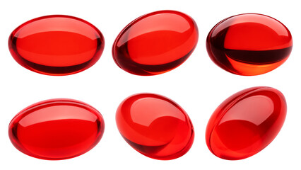 red Pill, gelatin capsule, isolated, full depth of field