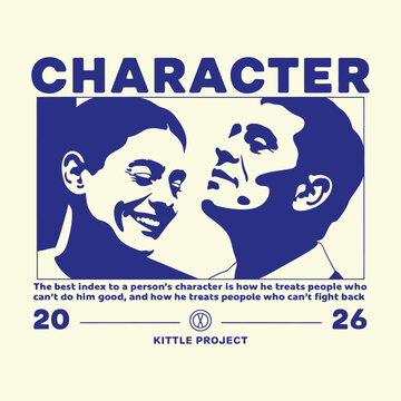 Vintage Style Couple Portrait Graphic for Character Building Concept