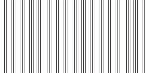 Naklejka premium Narrow black-white vertical lines. Symmetric geometric ornament. Striped seamless pattern, abstract wallpaper. Digital paper for textile print, page fill. Vector