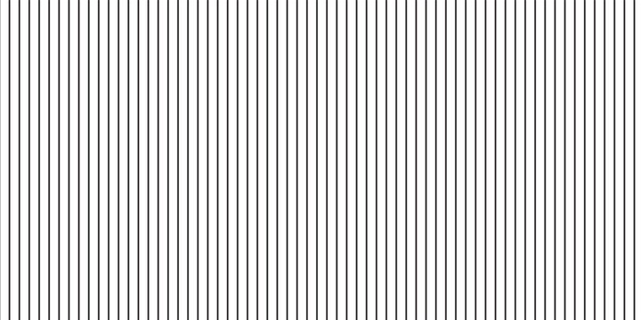 Narrow black-white vertical lines. Symmetric geometric ornament. Striped seamless pattern, abstract wallpaper. Digital paper for textile print, page fill. Vector
