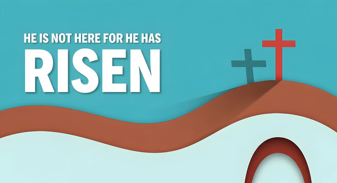 Easter sunday celebration he is risen christian holiday