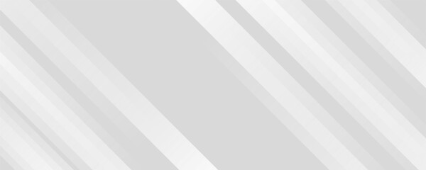 Obraz premium Diagonal grey gradient lines background. Abstract silver stripes wallpaper. Abstract gray tech backdrop. Oblique gris texture for graphic design, poster, banner, flyer, brochure, presentation. Vector