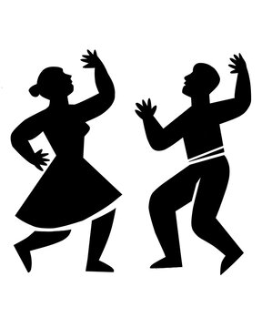 Figuras danzantes silueta.