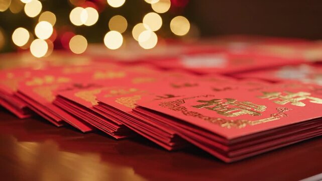 Red Envelopes for Chinese New Year Celebration.