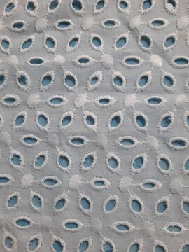 Texture of embroidered cotton fabric